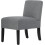 Upholstered Dining Chair Grey Fabric with Solid Wood Legs 8