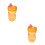 2Pcs Orange Silicone Training Cups Durable Toddler Drinking Bottles 5