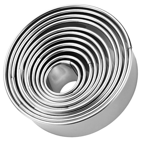 5Sets Stainless Steel Cake Rings Non-Stick Round Baking Molds 2