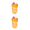 2Pcs Orange Silicone Training Cups Durable Toddler Drinking Bottles 4