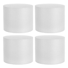 4Pcs Polystyrene Round Cake Dummies for Wedding and Bakery Decor
