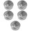 5Sets Stainless Steel Cake Rings Non-Stick Round Baking Molds 9