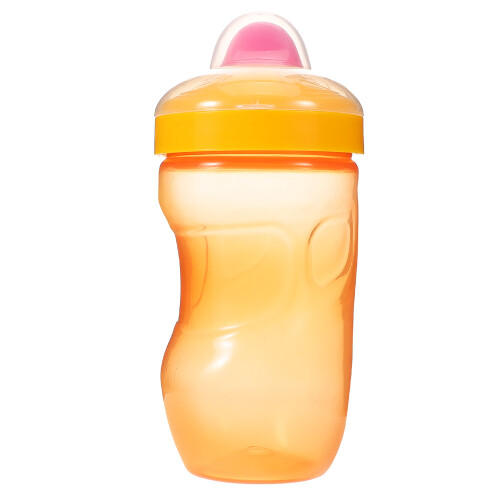 2Pcs Orange Silicone Training Cups Durable Toddler Drinking Bottles 2