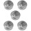 5Sets Stainless Steel Cake Rings Non-Stick Round Baking Molds 10