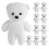 20Pcs White Foam Mini Bears Easy to Decorate for Craft Projects 1