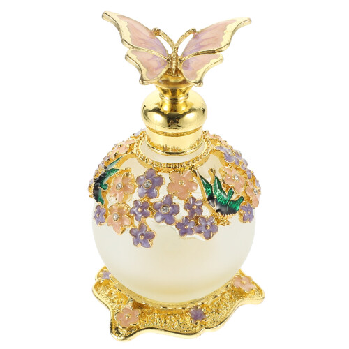 3Pcs Purple Perfume Bottles Stylish Desktop Decor