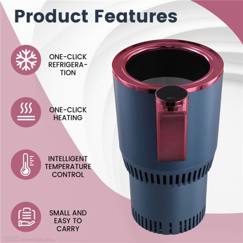 12V Car 2 in 1 Heating Cooling Cup Warmer Cooler Cup  Cup Holder Digital Display Temperature Drinks Holders 1