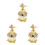 3Pcs Purple Perfume Bottles Stylish Desktop Decor 8