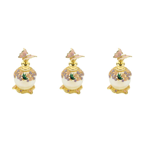 3Pcs Purple Perfume Bottles Stylish Desktop Decor 1
