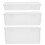 12Pcs Durable Clear Plastic Pencil Boxes with Double Layer Design 1