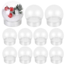 60Pcs Lightweight Clear Snow Globes DIY Water Globe Craft Supplies