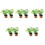 10Pcs Tiny Miniature Plants Artificial Potted Flowers for Desk Decor 5