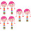 6Pièces Jouet Bébé Hochet Bois Main Rose À Sensoriel 7