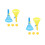 2Sets Colorful Plastic Catch Launchers Interactive Pop-Pass-Catch Game 8