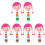 6Pièces Jouet Bébé Hochet Bois Main Rose À Sensoriel 2