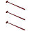 3Pcs Brown Wooden Mallets Drum Sticks for Temple Bell Performance 10