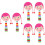 6Pièces Jouet Bébé Hochet Bois Main Rose À Sensoriel 6