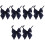 6Pcs Navy Graduation Bowtie Adjustable Strap Durable Suit Accessories 3