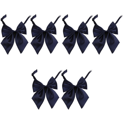 6Pcs Navy Graduation Bowtie Adjustable Strap Durable Suit Accessories 2