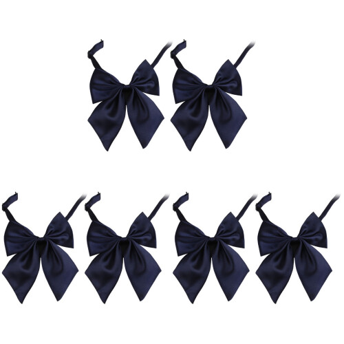 6Pcs Navy Graduation Bowtie Adjustable Strap Durable Suit Accessories 1