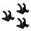 3Pairs Black Acrylic Horizontal Baseball Bat Display Holder Wall Mount 9