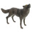 3Pcs Dark Brown Plastic Wolf Figurines for Kids Durable Wildlife Decor 1
