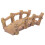 4Pcs Creative Resin Mini Garden Bridge Decor Light Brown for Home 1