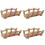 4Pcs Creative Resin Mini Garden Bridge Decor Light Brown for Home 5