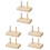 6Pcs Stable Wooden Spool Holder Khaki Thread Organizer for Home Sewing 2