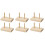 6Pcs Stable Wooden Spool Holder Khaki Thread Organizer for Home Sewing 4