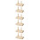 6Pcs Stable Wooden Spool Holder Khaki Thread Organizer for Home Sewing 8