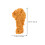 6Pcs Orange PVC Simulation Drumstick Models Decorative Hanging Props 10