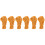 6Pcs Orange PVC Simulation Drumstick Models Decorative Hanging Props 4