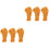 6Pcs Orange PVC Simulation Drumstick Models Decorative Hanging Props 5