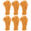 6Pcs Orange PVC Simulation Drumstick Models Decorative Hanging Props 7