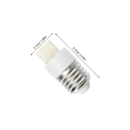 4Pcs White Lamp Holder Adapter Screw Base Light Socket Converter 1