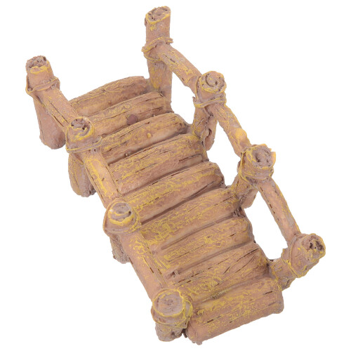 4Pcs Creative Resin Mini Garden Bridge Decor Light Brown for Home 1