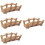 4Pcs Creative Resin Mini Garden Bridge Decor Light Brown for Home 7