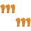 6Pcs Orange PVC Simulation Drumstick Models Decorative Hanging Props 8