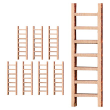 40Pcs Beige Miniature Dollhouse Staircase Wooden Ladder for Home Decor