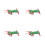 4Pcs Realistic Green Plastic Shrimp Figures for Children Learning Play 5