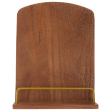 Adjustable Wood Cook Book Holder Stand Brown Rustic Kitchen Decor