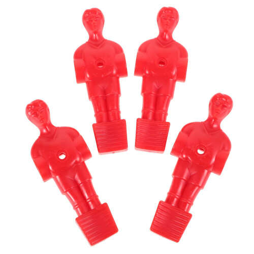 8Pcs Durable Red Foosball Table Parts Realistic Player Figurines Set