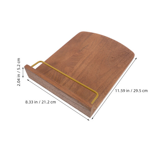 Adjustable Wood Cook Book Holder Stand Brown Rustic Kitchen Decor 1