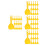 80Pcs Bright Yellow Sand Digging for Outdoor Beach Play 7