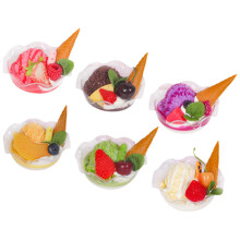 12Pcs Colorful PVC Fake Food Model Ice Cream Toy Cupcakes Decor