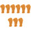 9Pcs Simulation Drumstick Photo Props Orange PVC Artificial Food Decor 4