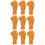 9Pcs Simulation Drumstick Photo Props Orange PVC Artificial Food Decor 9
