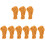 9Pcs Simulation Drumstick Photo Props Orange PVC Artificial Food Decor 3