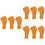 9Pcs Simulation Drumstick Photo Props Orange PVC Artificial Food Decor 7